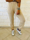 Beige Jogger Pants