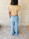 Baby Blue Slitted Loose Pants