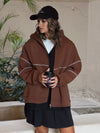 PREORDER Chocolate Brown Retro Butter Soft Zip Up