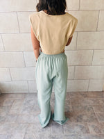 Mint Slitted Loose Pants