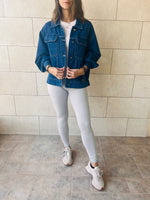 Blue Cropped Denim Jacket