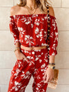 2 Piece Rust Floral Set