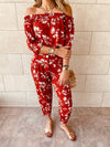 2 Piece Rust Floral Set