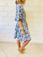 Mint Floral Ruffle Dress