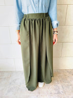 Olive Fold-Over Skirt