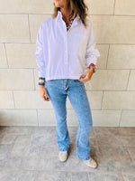 White Side Tie Short Shirt