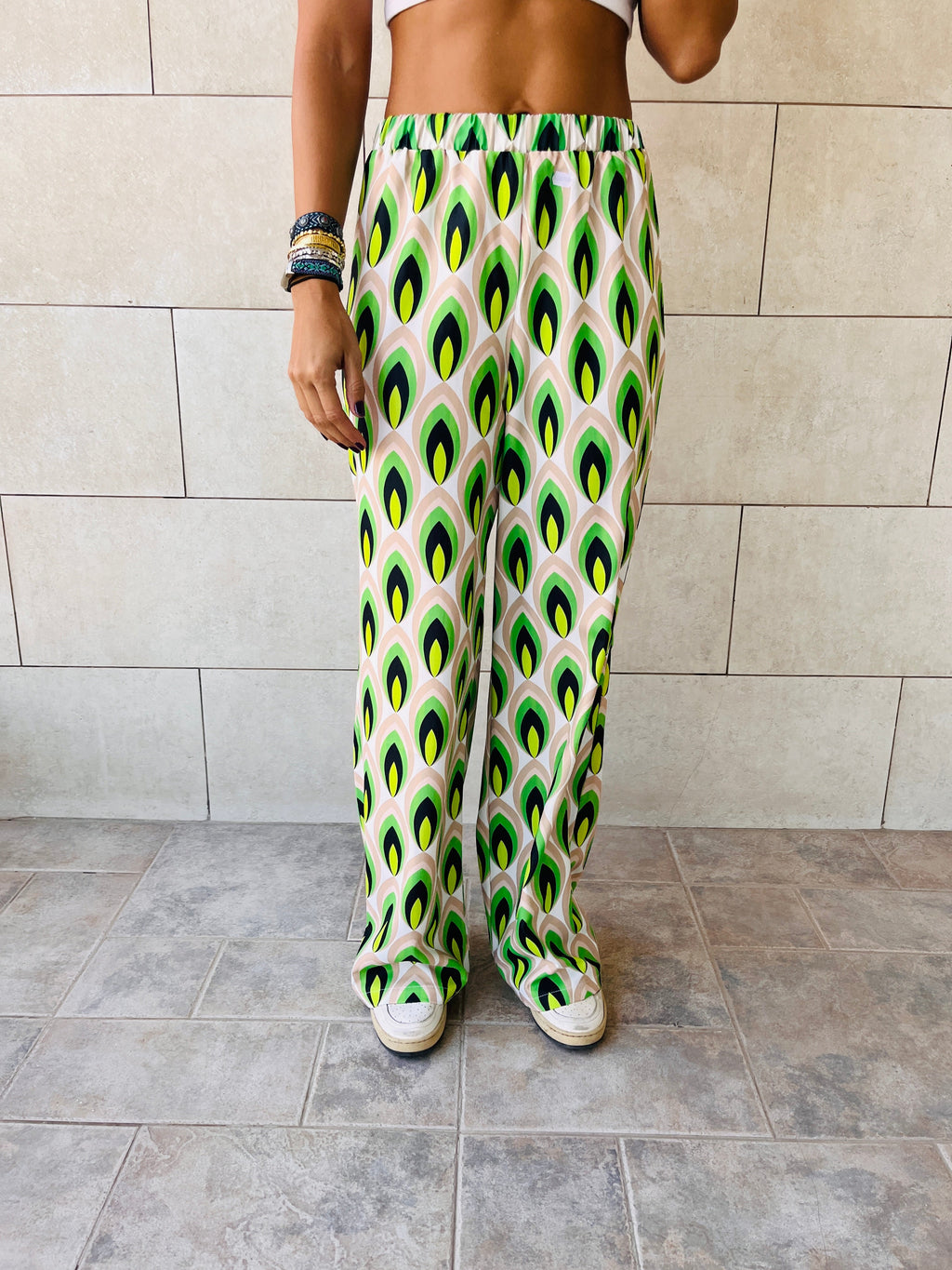 Green Retro Pants