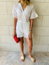 White Anglaise Playsuit