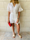 White Anglaise Playsuit