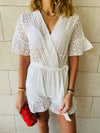 White Anglaise Playsuit