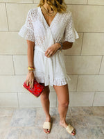 White Anglaise Playsuit