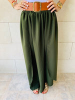 Olive Fold-Over Skirt