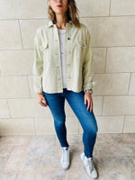 Beige Denim Jacket