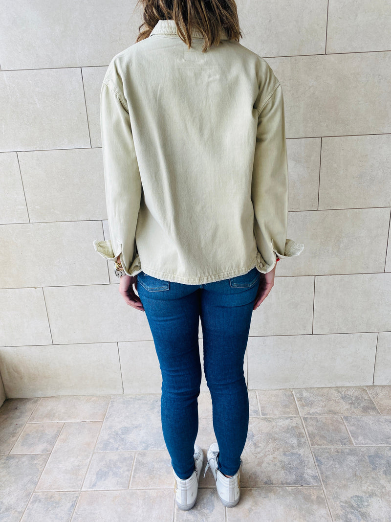 Beige Denim Jacket