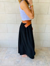 Black Fold-Over Skirt