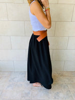 Black Fold-Over Skirt