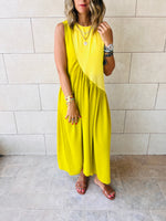 Lime & Yellow Double Life Linen Dress