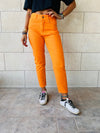 Orange Colored Mom Jeans