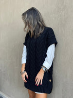 PREORDER Black High Neck Kate Poncho