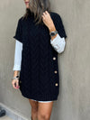 PREORDER Black High Neck Kate Poncho