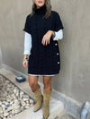 PREORDER Black High Neck Kate Poncho