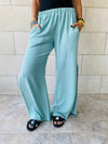 Mint Side Slit Beach Pants