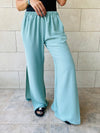 Mint Side Slit Beach Pants