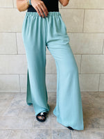 Mint Side Slit Beach Pants