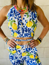 Lemon Halter Flare  Set