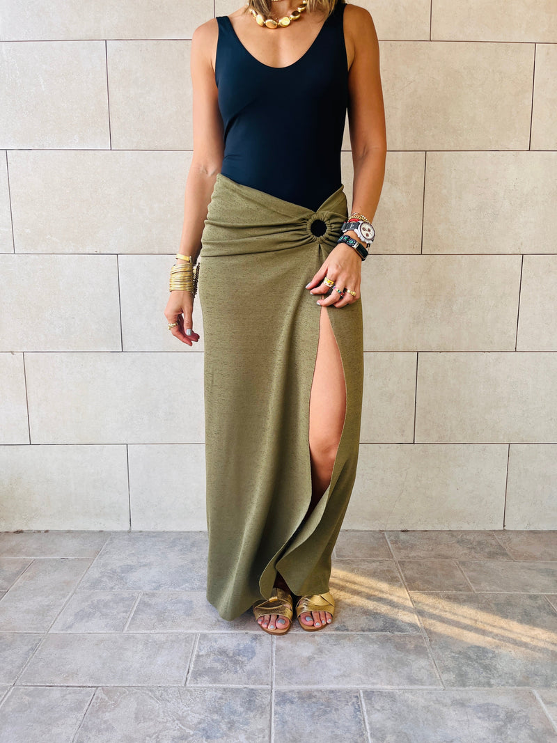 Olive Athena Goddess Skirt