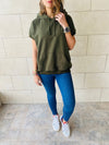 Olive Short Sleeve Sweatshirt