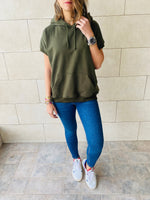 Olive Short Sleeve Sweatshirt