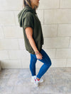 Olive Short Sleeve Sweatshirt