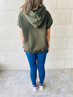 Olive Short Sleeve Sweatshirt