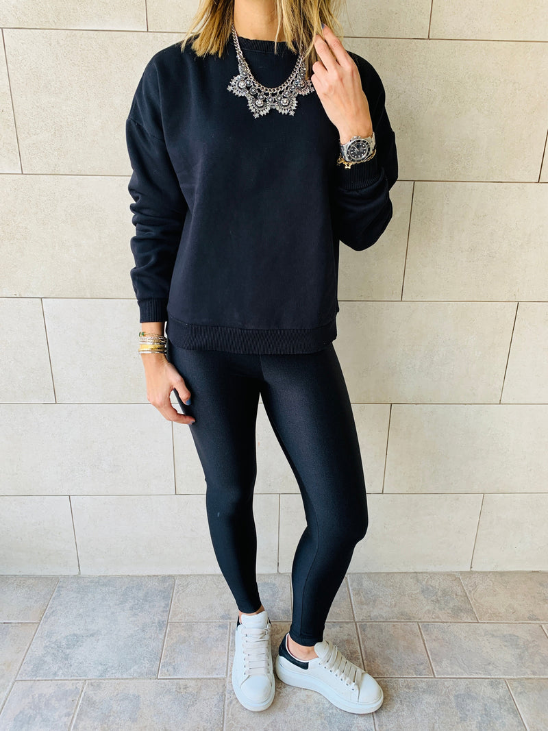 Black Basic Sweatshirt