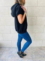 Black Short Sleeve Sweatshirt