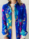 Blue Paint Splatter Open Shirt