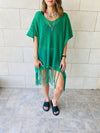 Green Fringe Coverup