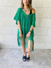 Green Fringe Coverup