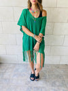 Green Fringe Coverup