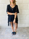 Black Fringe Coverup