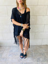 Black Fringe Coverup