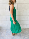 Green Midi Tie Back Dress