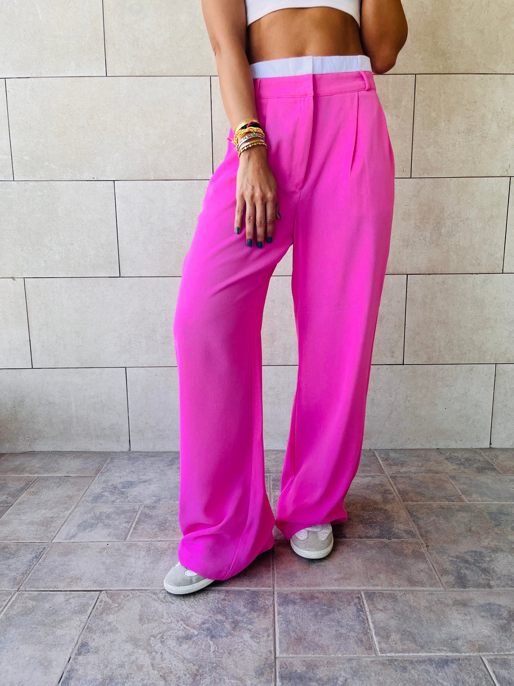 Pink Reversed Lowrise Pants