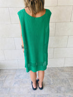 Green Crochet Side Pattern Dress