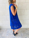 Blue Crochet Side Pattern Dress