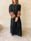 Black Nile Embellished Sleeve Dress