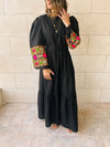 Black Nile Embellished Sleeve Dress