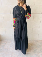 Black Nile Embellished Sleeve Dress