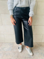 Black Leather Culottes